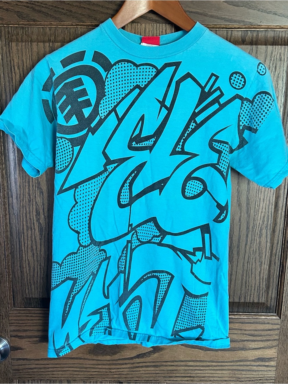 Element Turquoise Tee with Black Graphic Accents